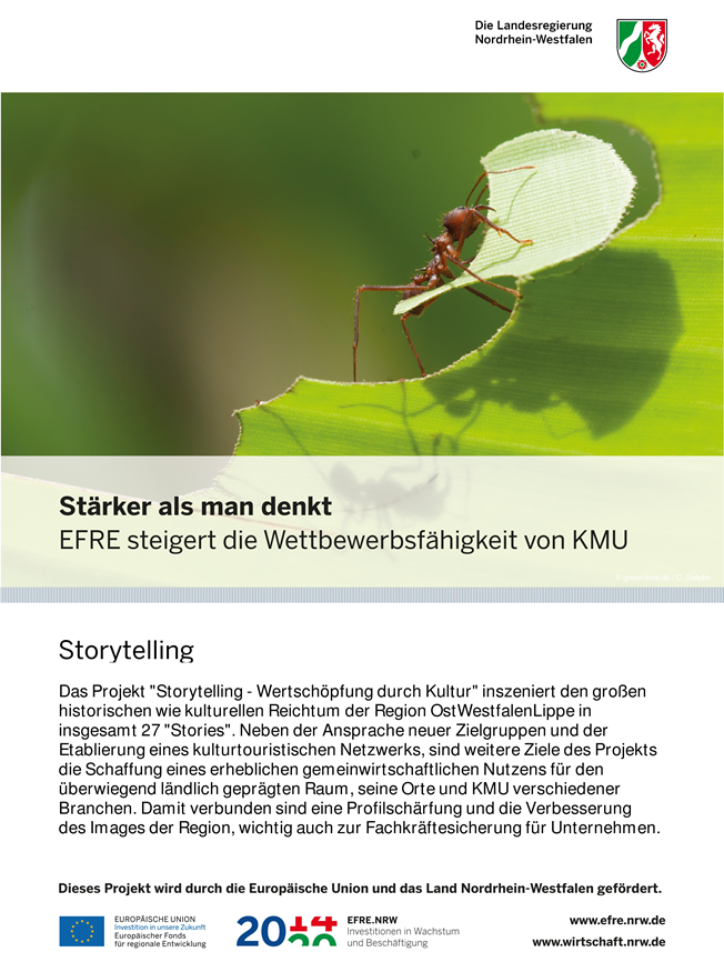Plakat, EFRE_Projekt, Storytelling 